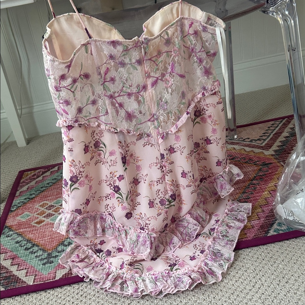 Lovers + Friends Strapless Floral Lace Dress - Picture 6 of 12